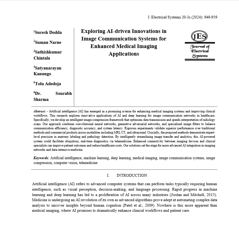 Article: Exploring AI-driven Innovations in Image Communication Systems for Enhanced Medical Imaging Applications